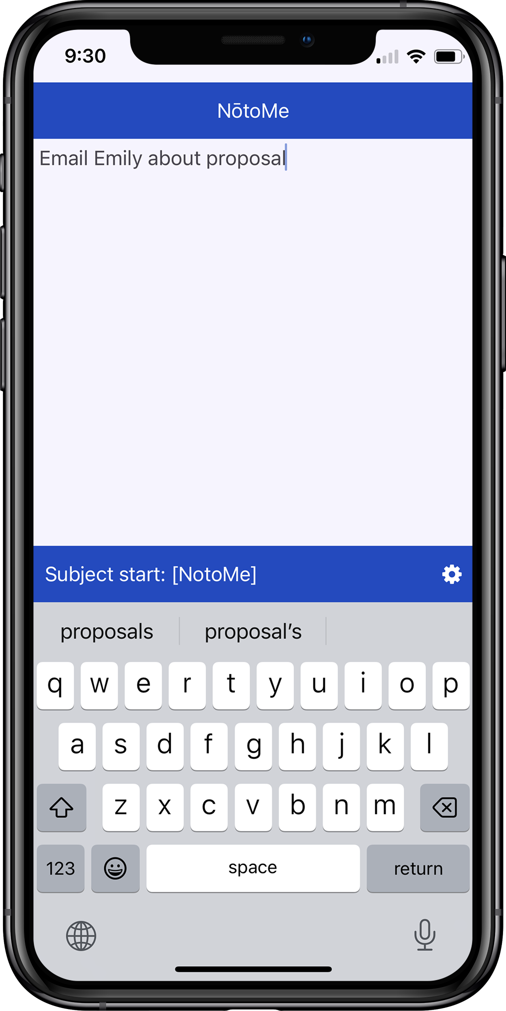 NotoMe App Screenshot 1