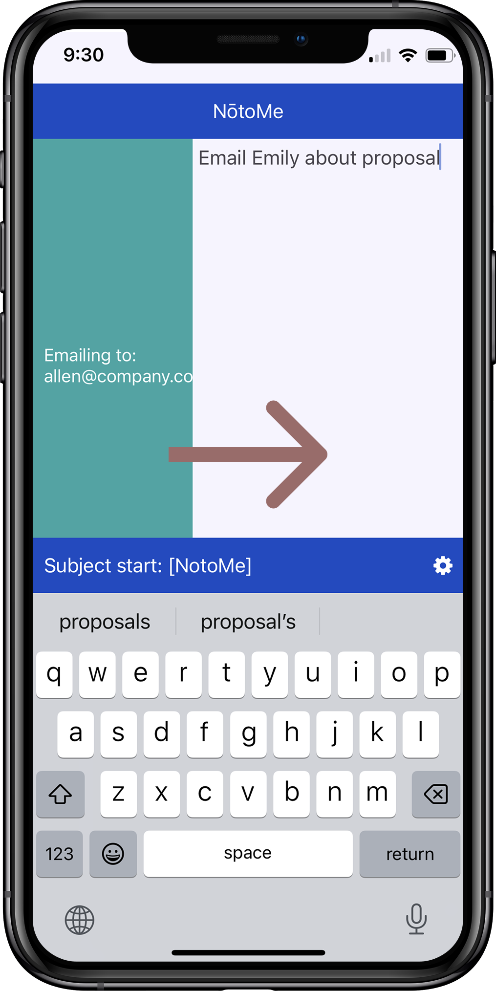 NotoMe App Screenshot 2